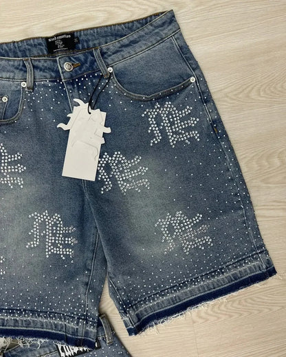 Mixed Emotion Retro Jeans Shorts