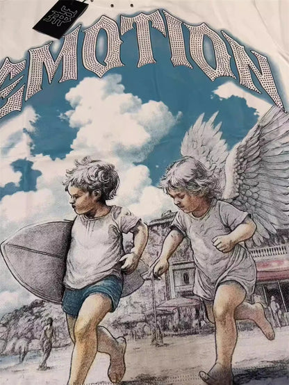 Mixed Emotion Streetwear Angel T shirts