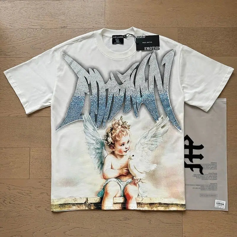 Mixed Emotion Streetwear Angel T shirts