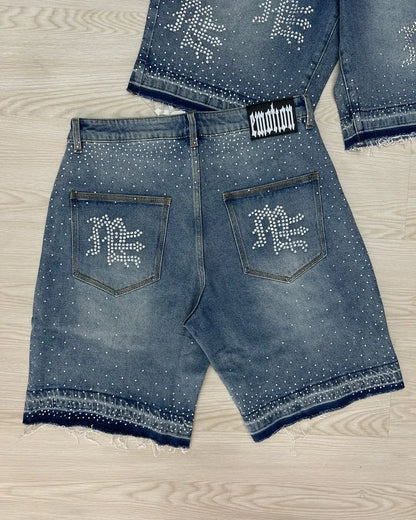 Mixed Emotion Retro Jeans Shorts