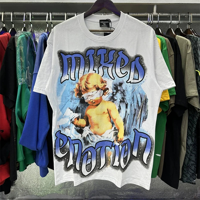 Mixed Emotion Streetwear Angel T shirts