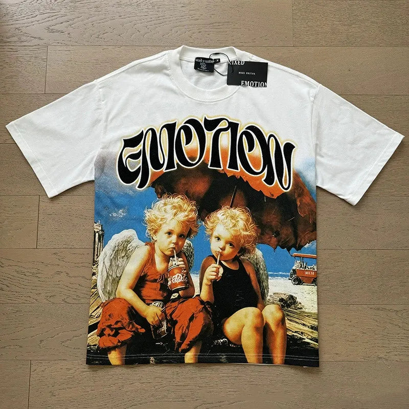 Mixed Emotion Streetwear Angel T shirts